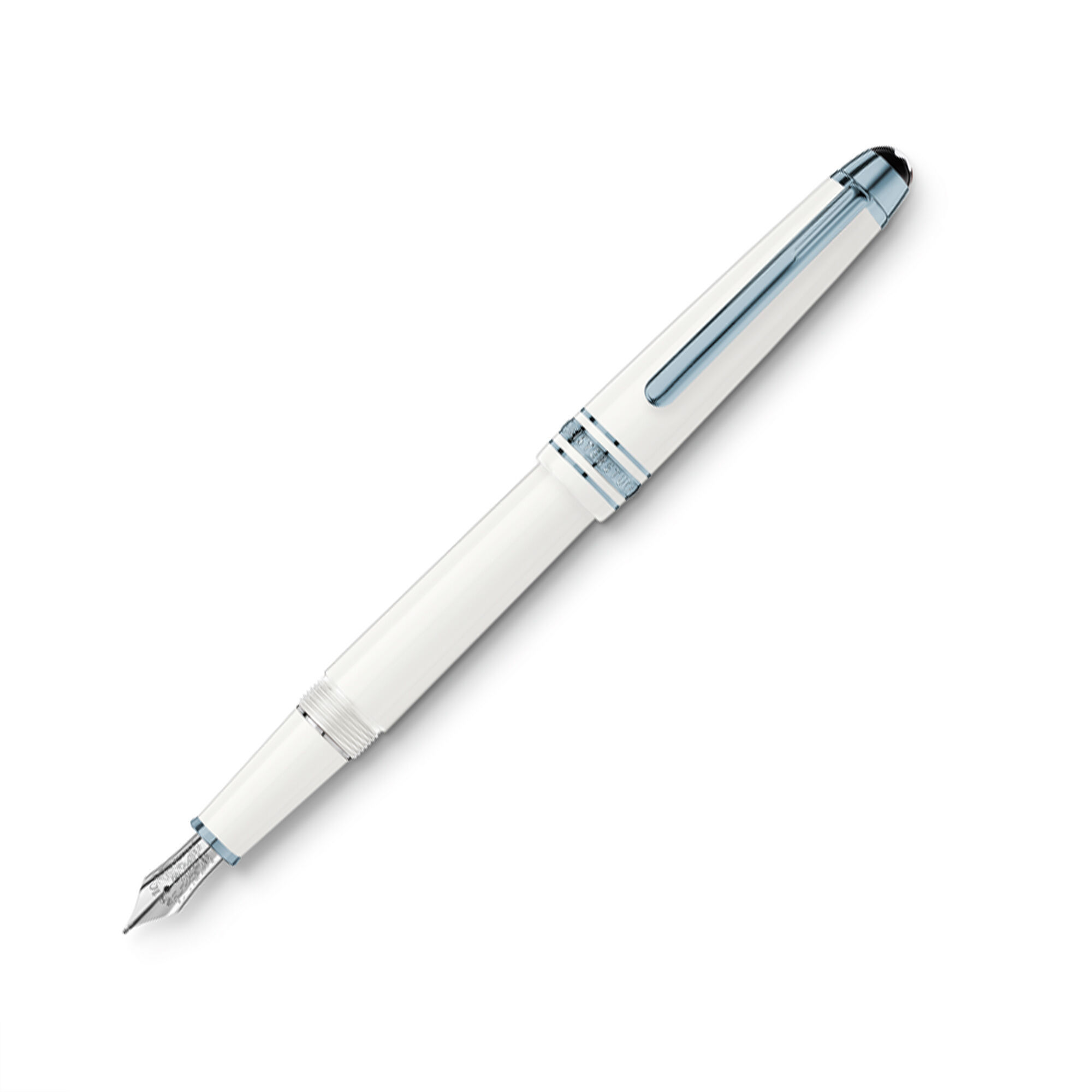 Montblanc Meisterstuck Glacier Classique Fountain Pen f White Fountain Pens White